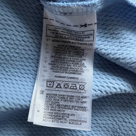 New Adidas Blue Badge of Sport Fleece Hoodie Pullover Sweatshirt Running Gym XS - Picture 7 of 7